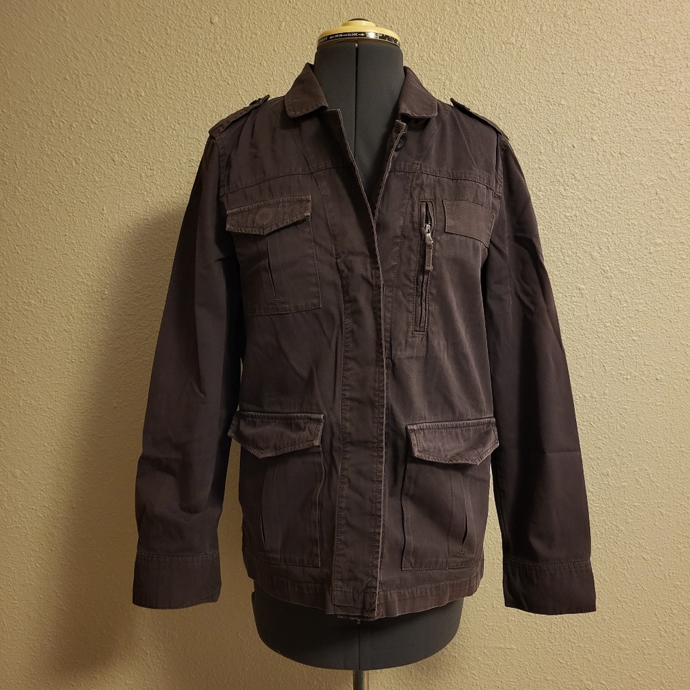 J. CREW Purple Classic Twill Chino Weathered & Broken In Jacket Size 4